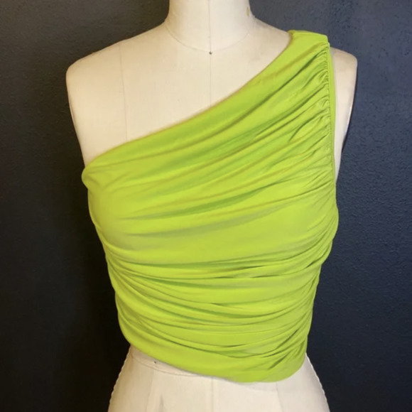 Lime Green Crop Tops
